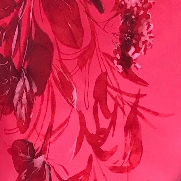 Donna Morgan Ombré Pink & Red Floral Gorgeous Gown Size M - Picture 11 of 13